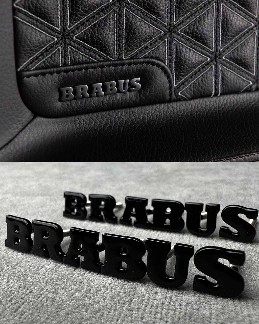 Brabus badge in door insert for Mercedes G Wagon Black Brabus emblem Door trim insert