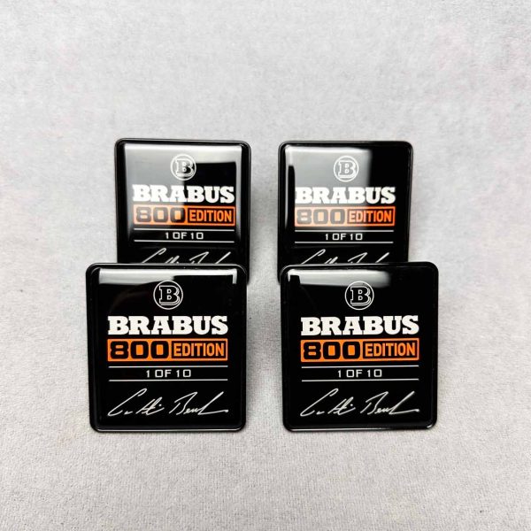 Brabus 800 Edition 1 of 10 seats badge kit in orange color for Mercedes Benz