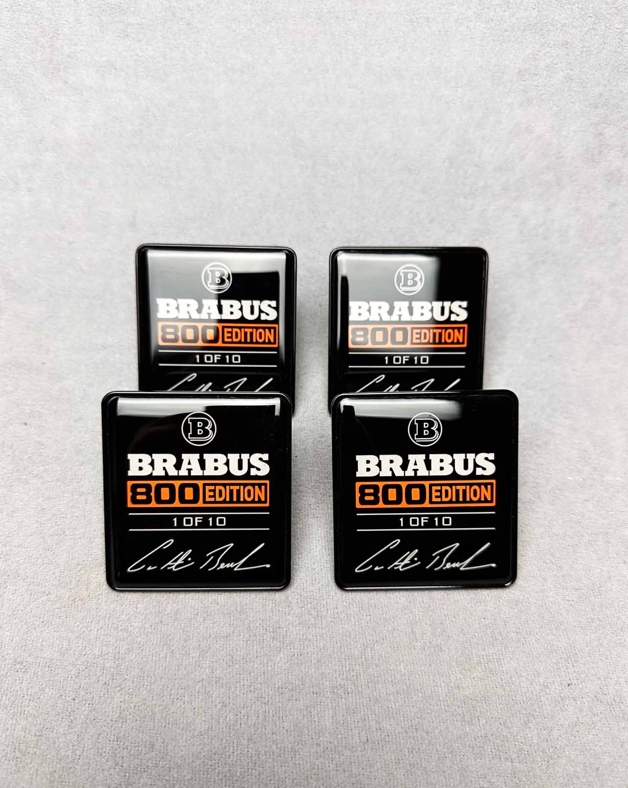 Brabus 800 Edition Seat Badge Emblem 1 of 10 Orange on Mercedes W464 W463A G GLE GLS GT GLC S Class_1 Brabus 800 Edition 1 of 10 seats badge kit in orange color for Mercedes Benz