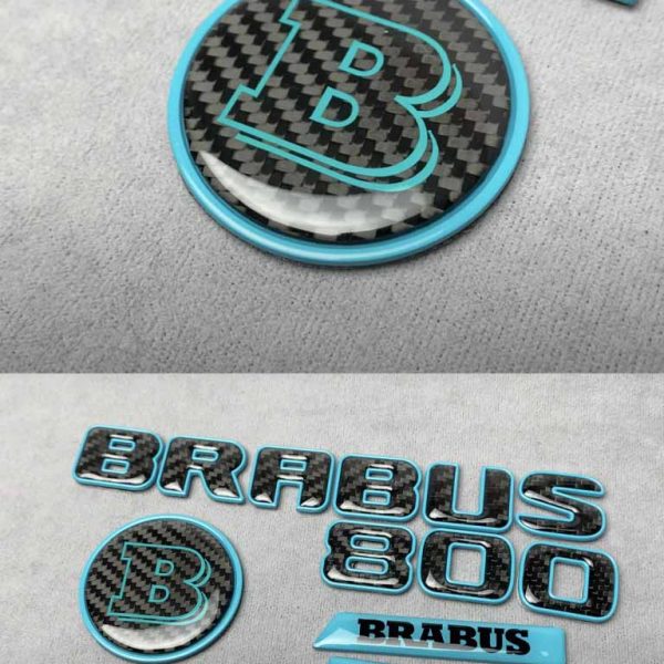 Carbon fiber Blue badges set Brabus 800 for G-Wagon