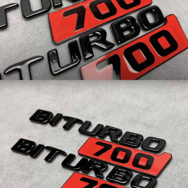 Brabus Biturbo 700 emblem on Mercedes fender
