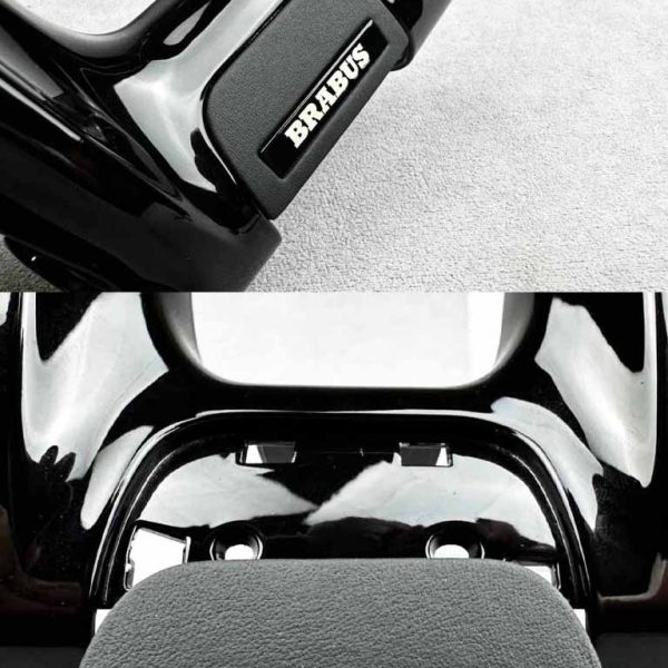 Brabus steering wheel badge black leather insert for Mercedes G Wagon