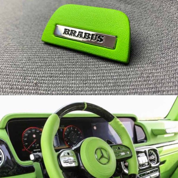 Brabus steering wheel emblem green insert for Mercedes G Wagon