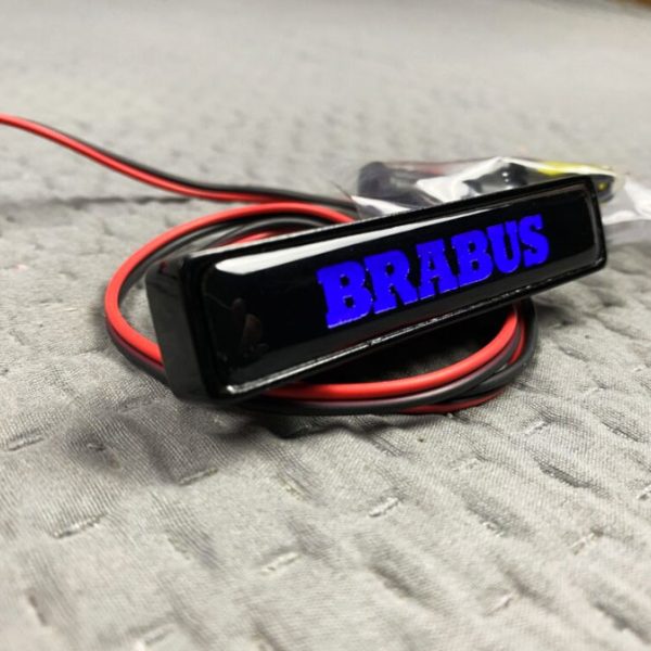 Brabus front grill logo with blue LED for Mercedes G Class