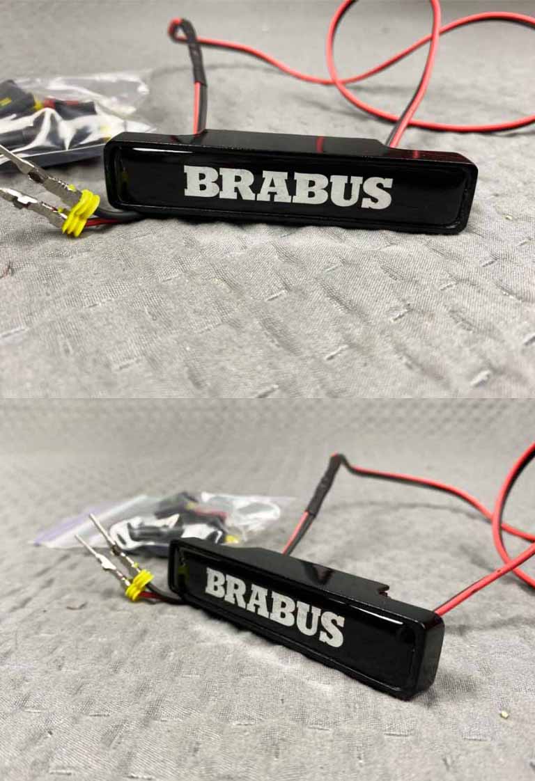 Front Grille LED Badge Brabus RED made for Mercedes G63 G Wagon W463A W464 LED Red Brabus Badge on car front grill for Mercedes G63