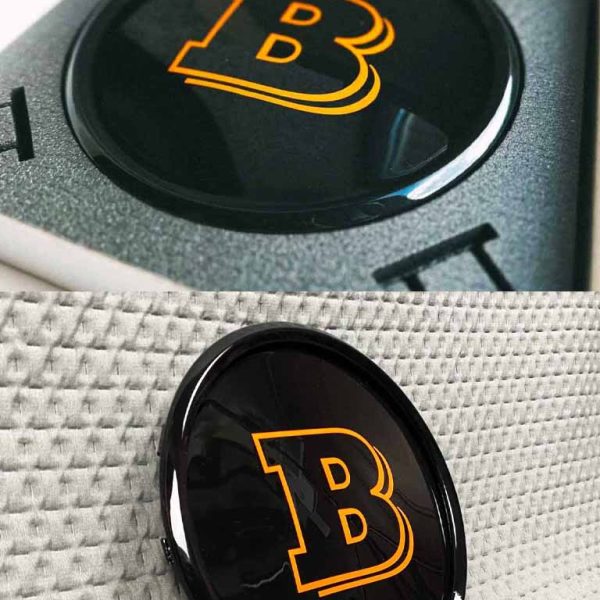 Orange B logo on front grill for Mercedes-Benz G-Wagon 2018+