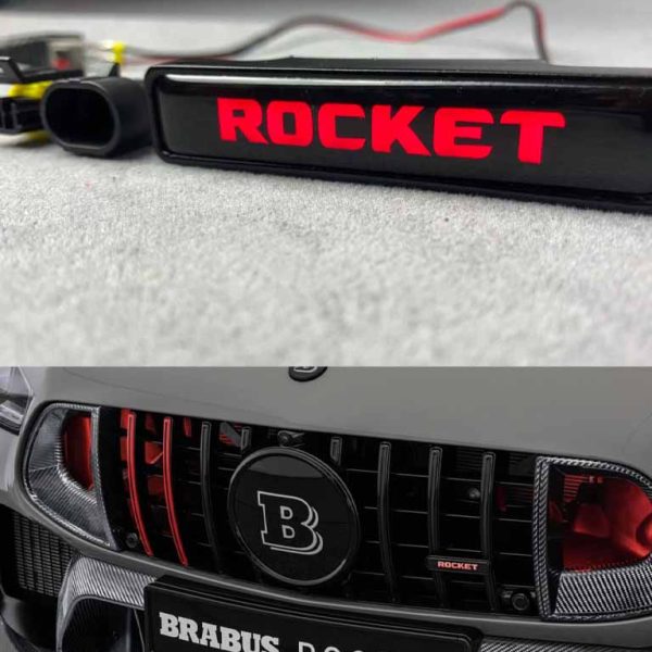 Brabus front grill badge Rocket with illumination for Mercedes Benz GT Class X290