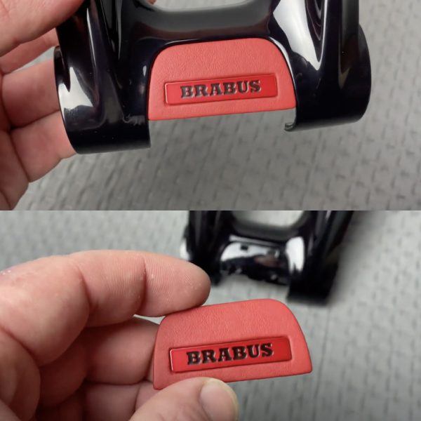 Brabus steering wheel badge red insert for Mercedes G Wagon