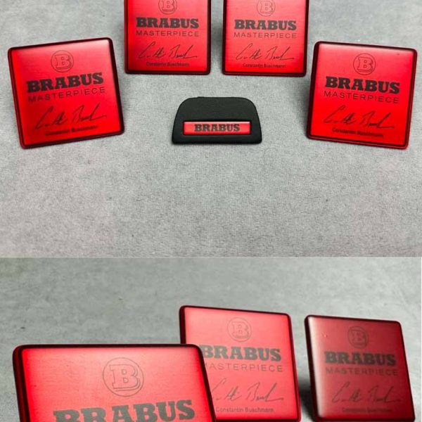 Red Brabus badge set for Seats Mercedes G-Class