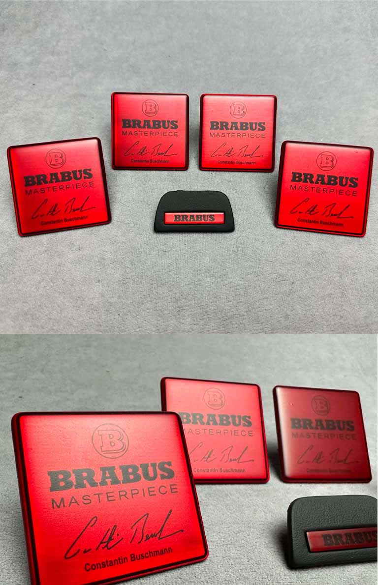 Red Brabus badge set for Seats Mercedes G-Class