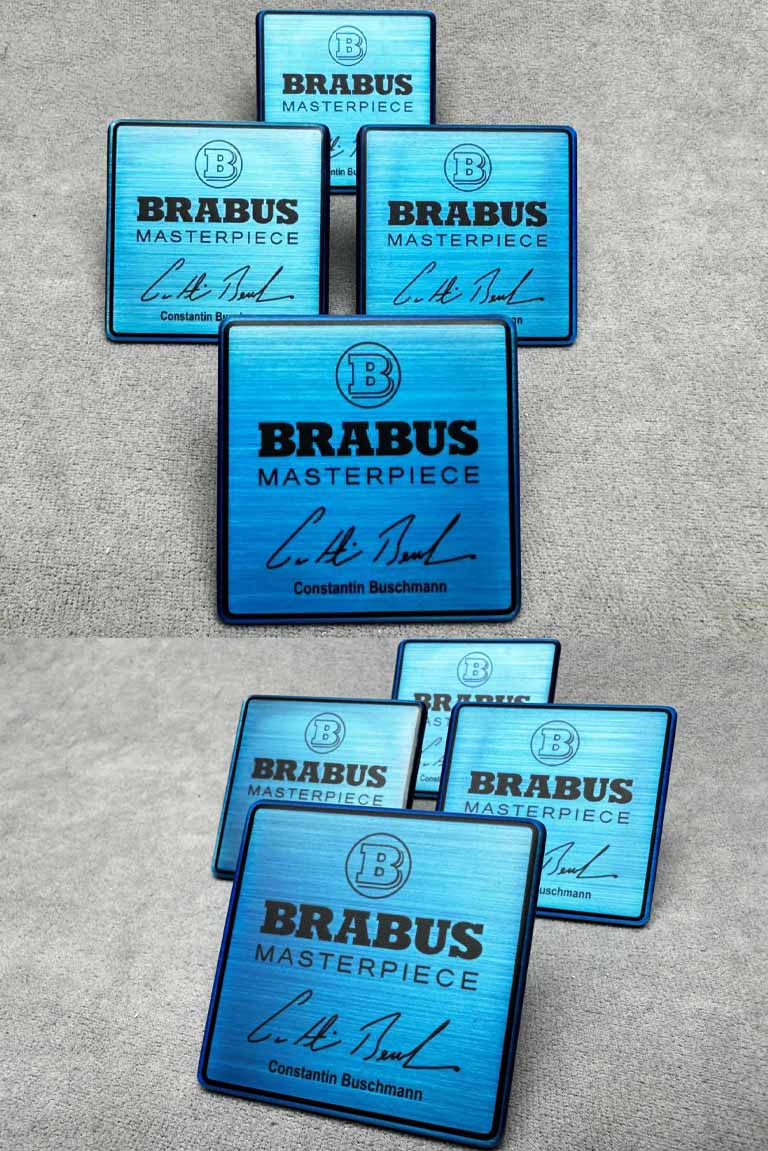 Seats Badge Set Brabus Masterpiece Blue series for Mercedes Benz W463 W464 W463A G Class Blue Brabus Masterpiece seat emblemer set for Mercedes G-Wagon