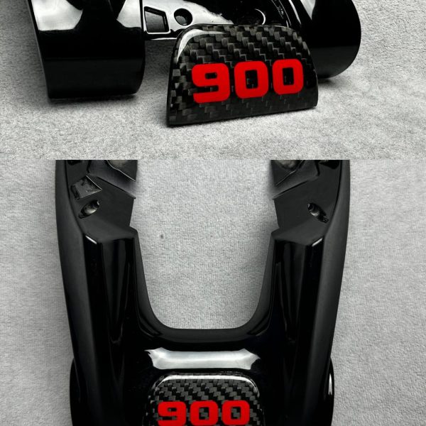 Brabus 900 carbon fiber handlebar insert in red color for Mercedes G Wagon