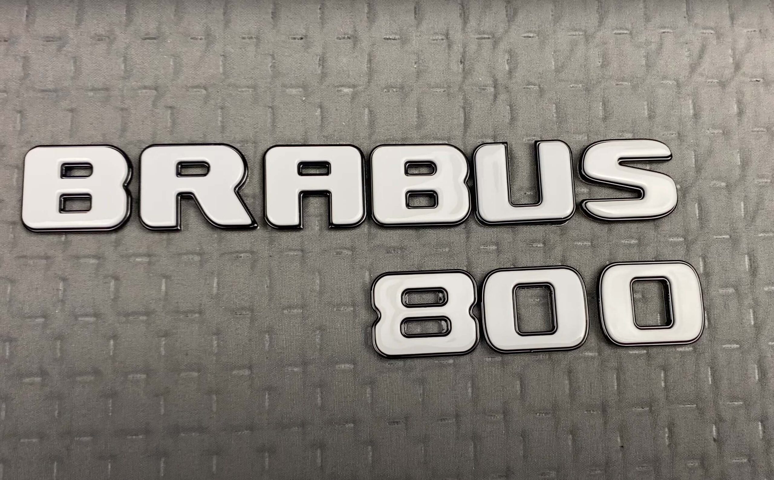 Brabus 800 metal white tail logo for Mercedes Benz G Class