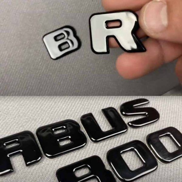 Metal black Brabus 800 logo for Mercedes Benz G Class trunk