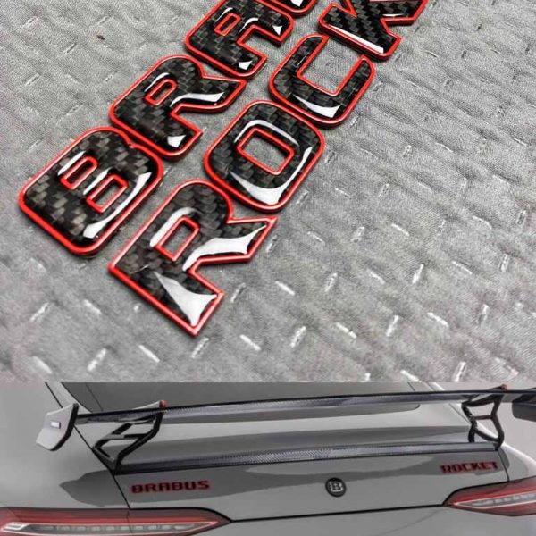 Brabus Rocket carbon rear emblem set for Mercedes Benz G Class