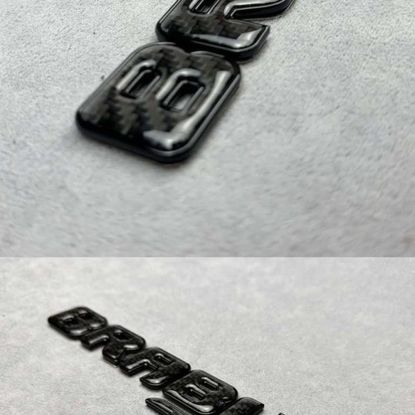 Tail Carbon Brabus 700 badges with black trim for G-Class