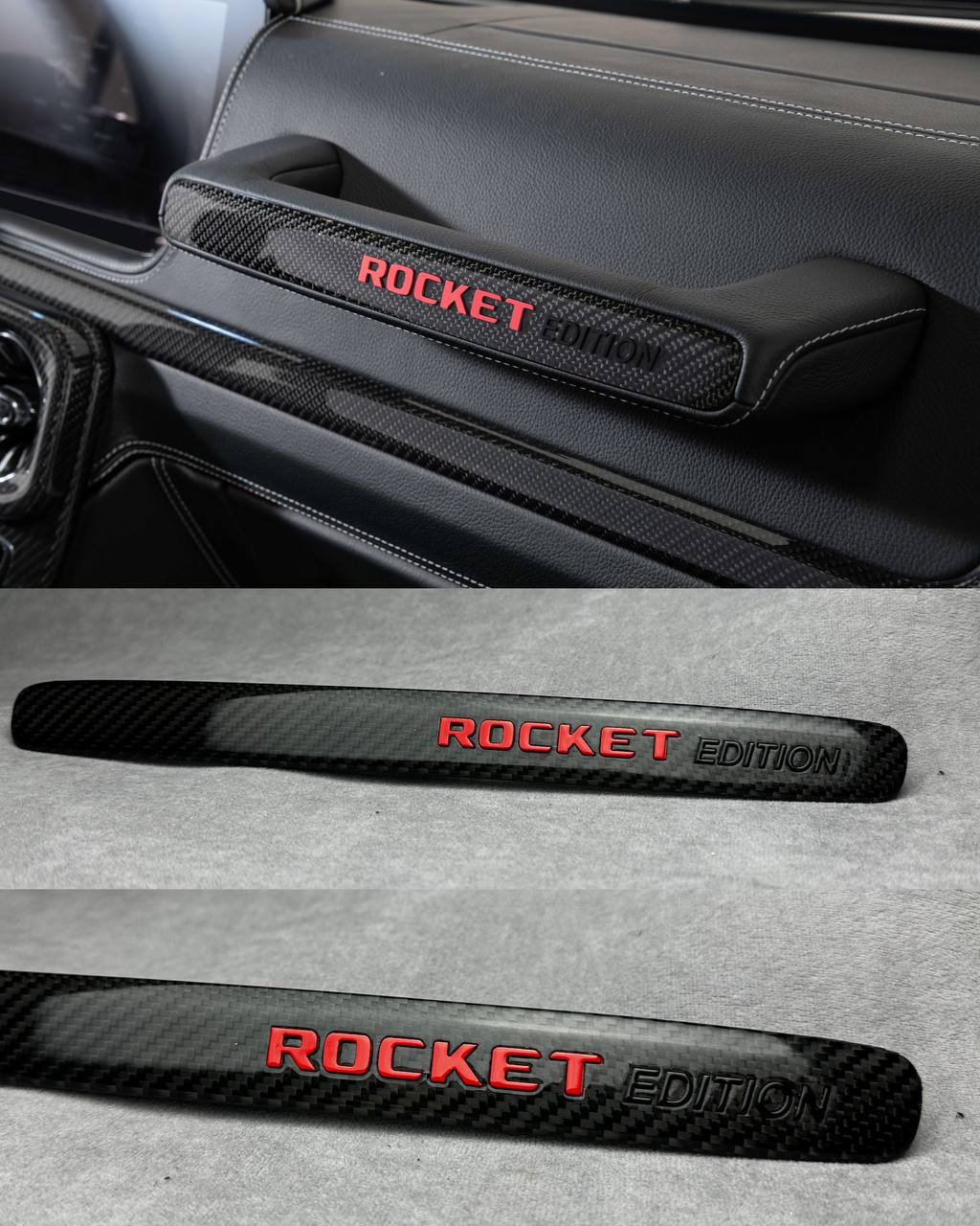 Brabus Rocket Edition Carbon Dashboard Handle Cover for Mercedes-Benz G-Wagon W463 and W463A Brabus Rocket Edition Dashboard Handle