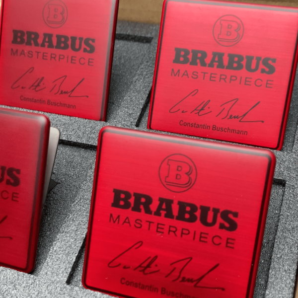 Brabus Masterpiece in red color seat inserts set for Mercedes G-Class interior