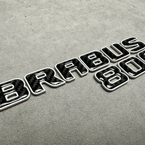 Tail emblem Brabus 800 Carbon Fiber Nardo Grey Color for Mercedes-Benz G Class W464 W463a W463