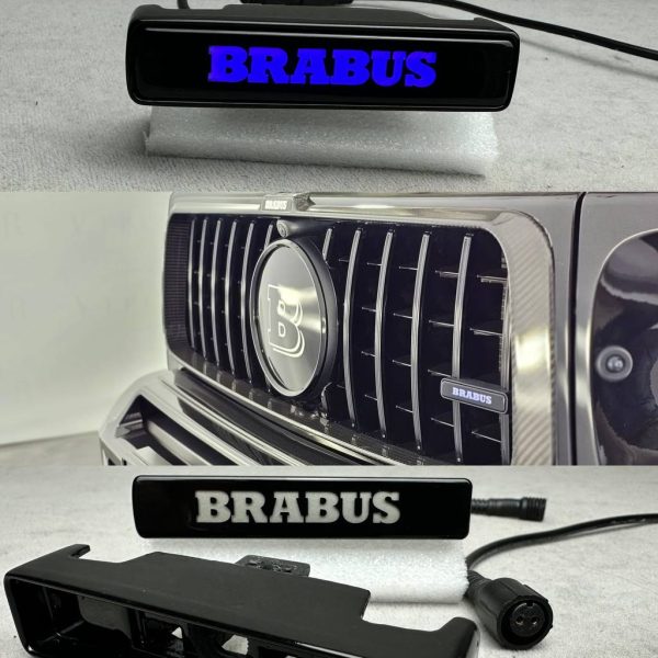 LED Illuminated Brabus Logo Badge Grill Blue for Mercedes G63 G Wagon W463 W463A W464