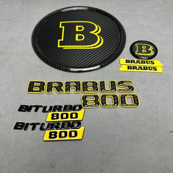 Brabus 800 Yelow Badges Set for Mercedes G Class W463 W463a W464 W465