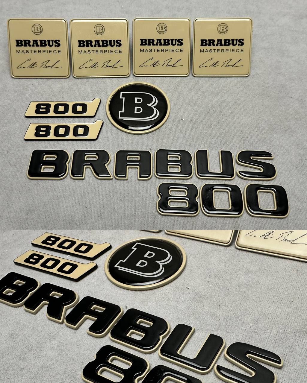 Brabus 800 Emblem Logo Set Desert Send and Black metal made for Mercedes Benz G Class 1