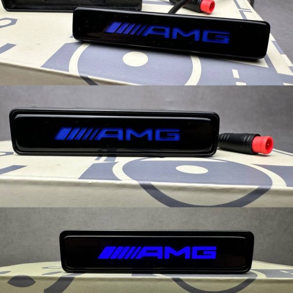 LED Blue AMG Logo Badge Grill for Mercedes G63 G Wagon W463 W463A W464 W465 Illuminated