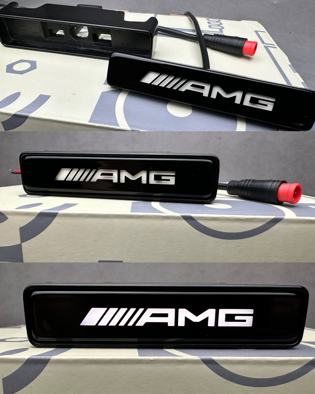 LED White AMG Logo Badge Grill for Mercedes G63 G Wagon W463 W463A W464 W465 1