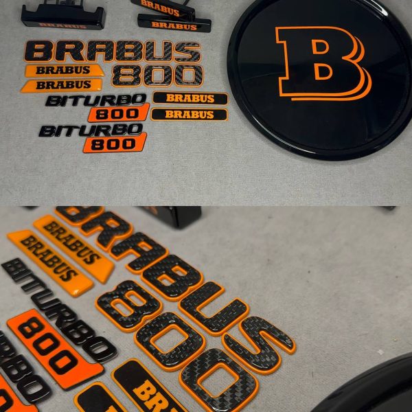 Brabus 800 Orange Badges Full Set LED Exterior for all Mercedes G Class