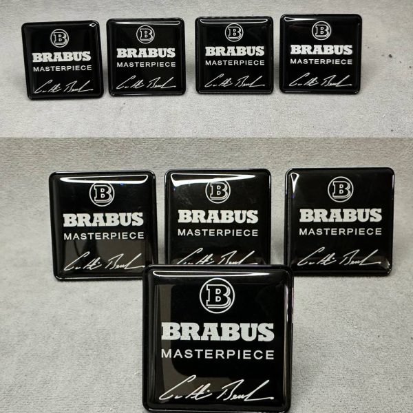 For Seat Metal Emblems Set Brabus Masterpice for Mercedes Benz