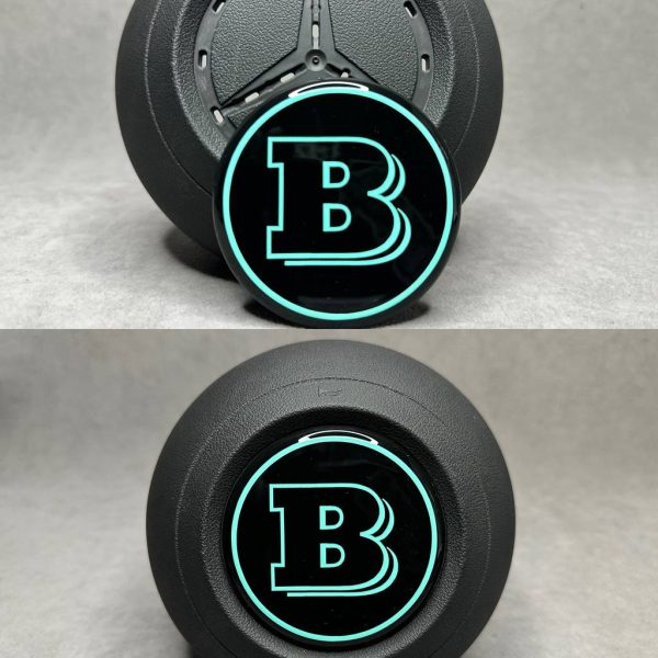 Brabus Tiffany Black Emblem in Air Bag for Mercedes G GLE GLS E S Class 2024+
