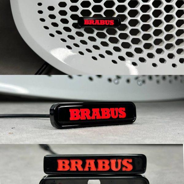 Brabus Smart Red LED Grille Emblem Illuminated Brabus Style ForTwo ForFour w453 2014-2024