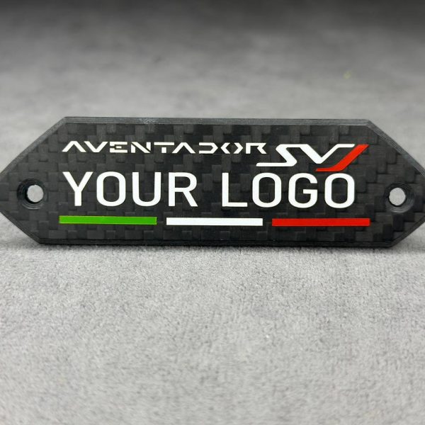 Lamborghini Emblems Aventador Your logo in the door card Carbon Fiber