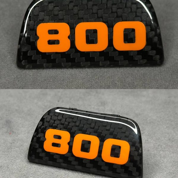 Brabus Emblem Badge 800 orange for AMG Steering Wheels Mercedes G-Class W463A, W464, GT, S, GLE, GLS