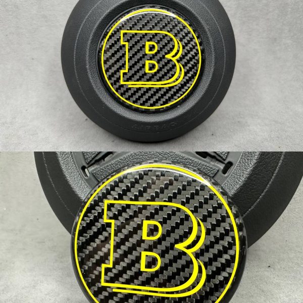 Brabus Yellow Emblem in Air Bag for Mercedes G GLE GLS E S Class 2024+