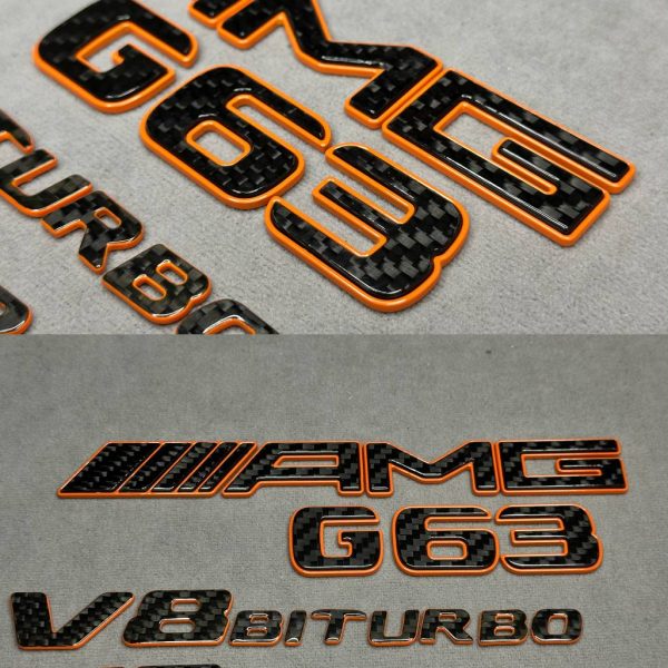 AMG G63 V8 biturbo orange and carbon G class W463 W463A AMG G63 W464 W465