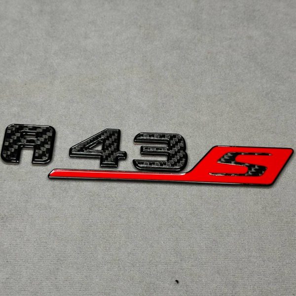 A43S Tail emblem for Red Black and Carbon for Mercedes-Benz A Class