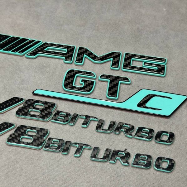 AMG GT63C V8 biturbo Tiffany and carbon GT class Emblems for Mercedes GT