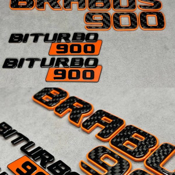 Badges Brabus 900 Set Orange Carbon Mercedes-Benz G Class W464 GT GLS GLC