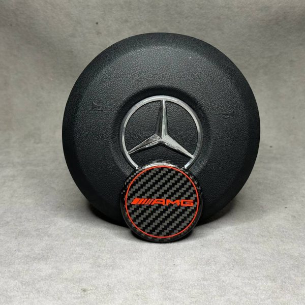 AMG Red Black Emblem in AirBag for Mercedes G GLE GLS E S Class 2024+