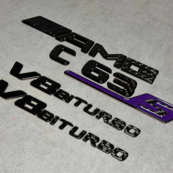 Badges AMG С63S V8biturbo 2026 Black violet and carbon C class